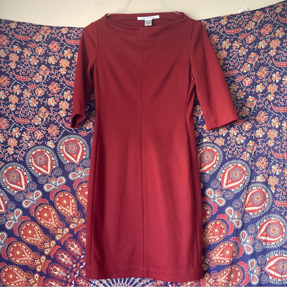 Diane Von Furstenberg Burgundy Mini Dress